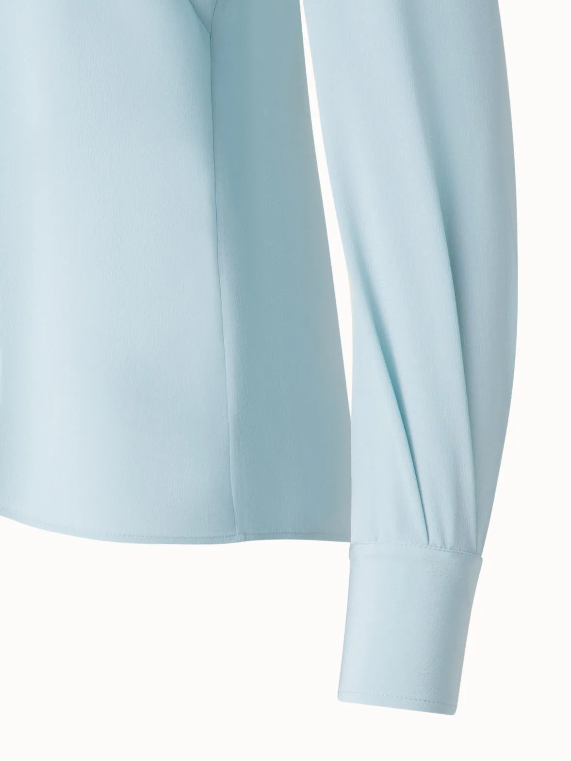 Fitted Silk Shirt Blouse Akris