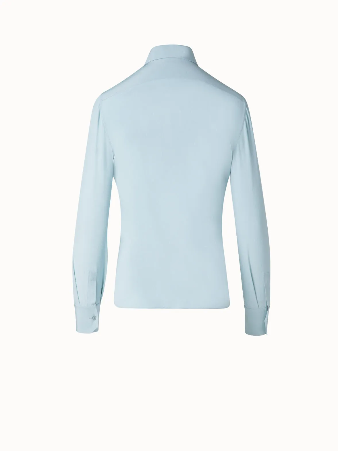 Fitted Silk Shirt Blouse Akris