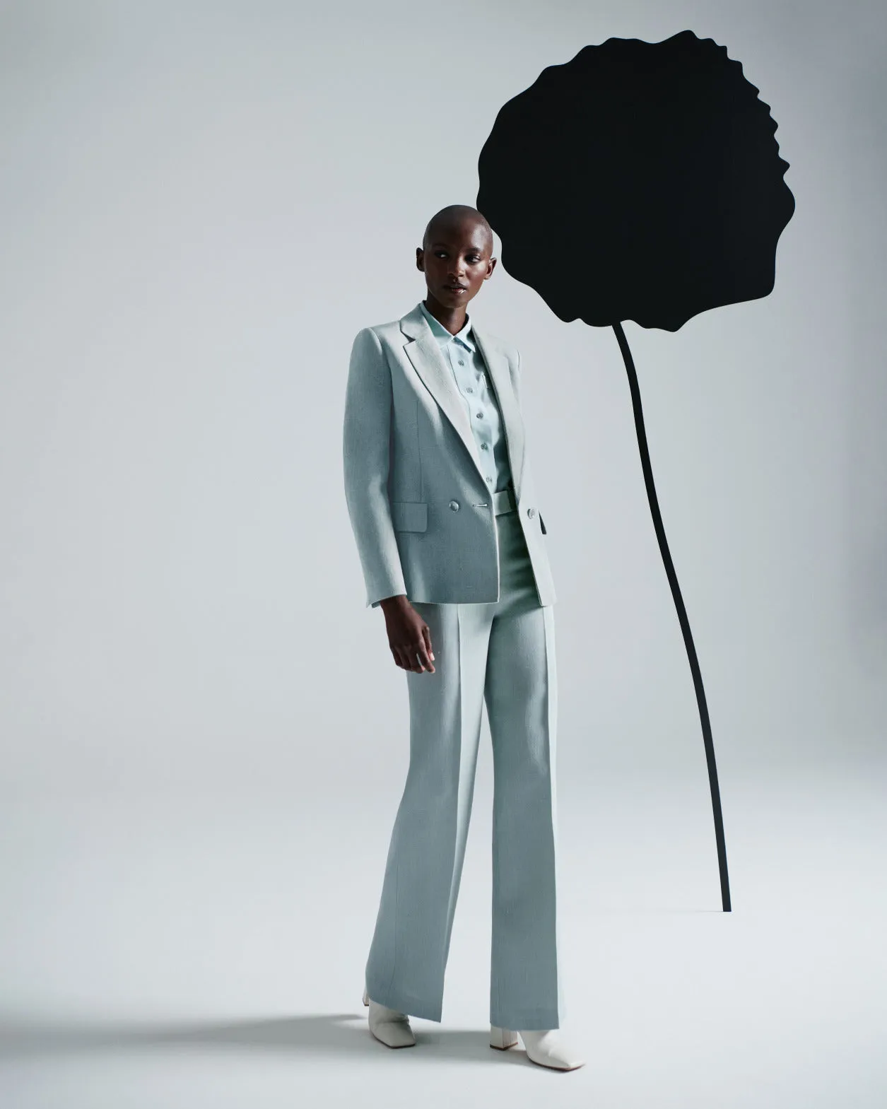 Fitted Silk Shirt Blouse Akris