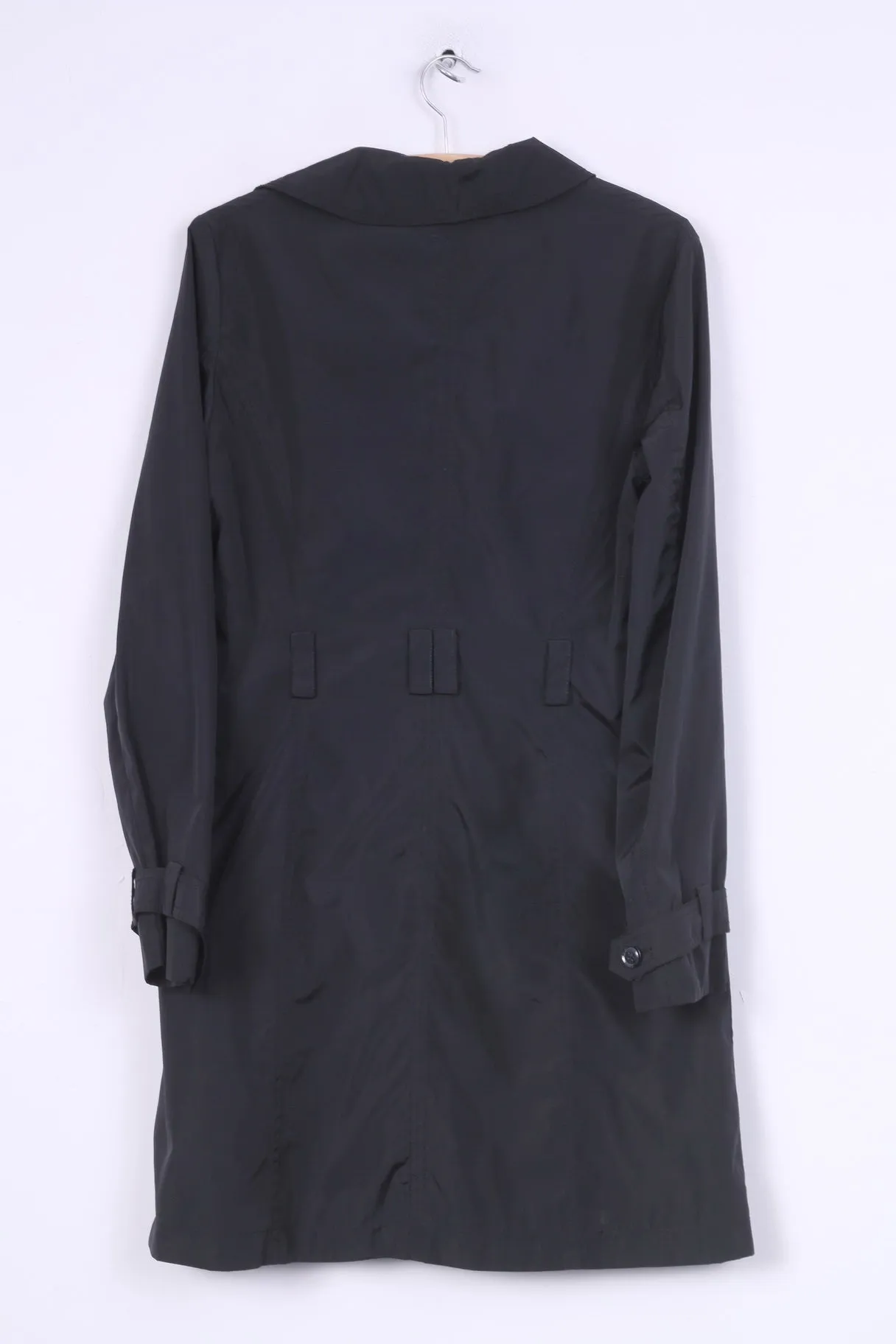 Flame Womens M Coat Single Breasted Black Vintage