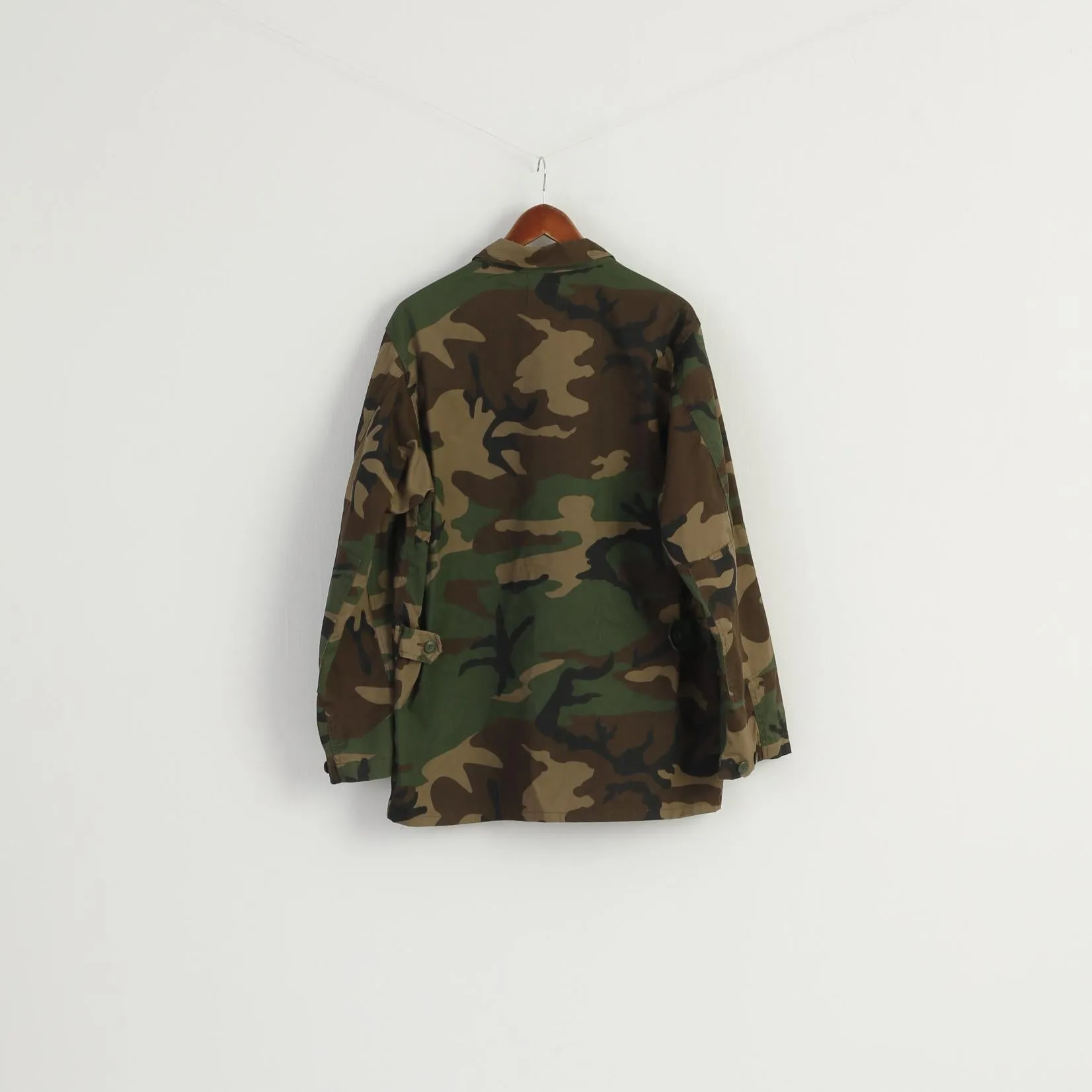 Fostex Garments Men L Jacket Green Cotton Military Army Camo Nato Top
