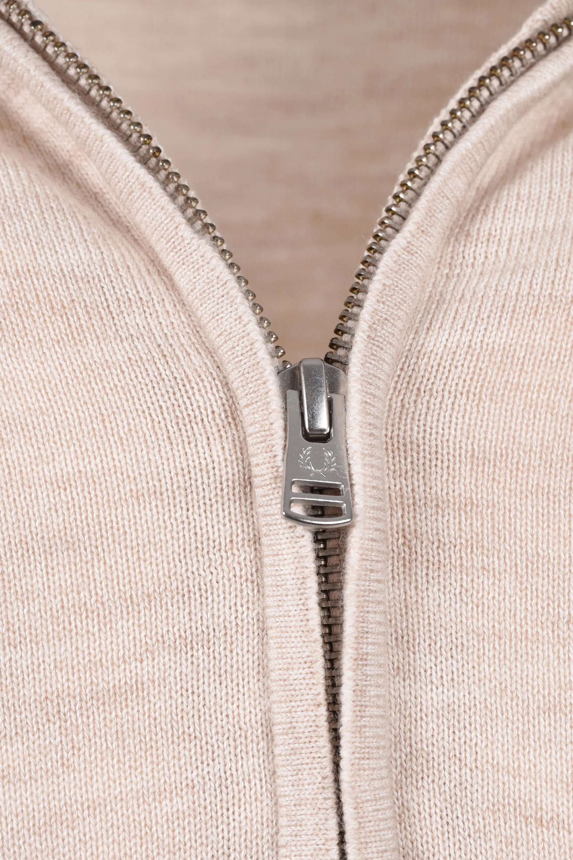 Fred Perry Classic Half Zip Jumper Porridge Marl