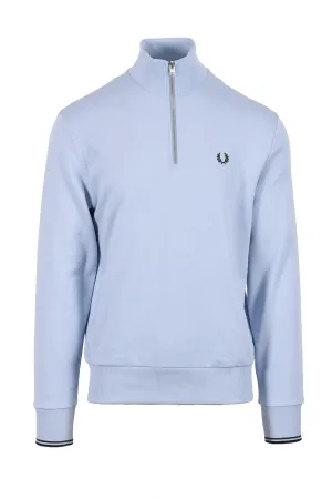 Fred Perry Half Zip Sweatshirt Light Smoke