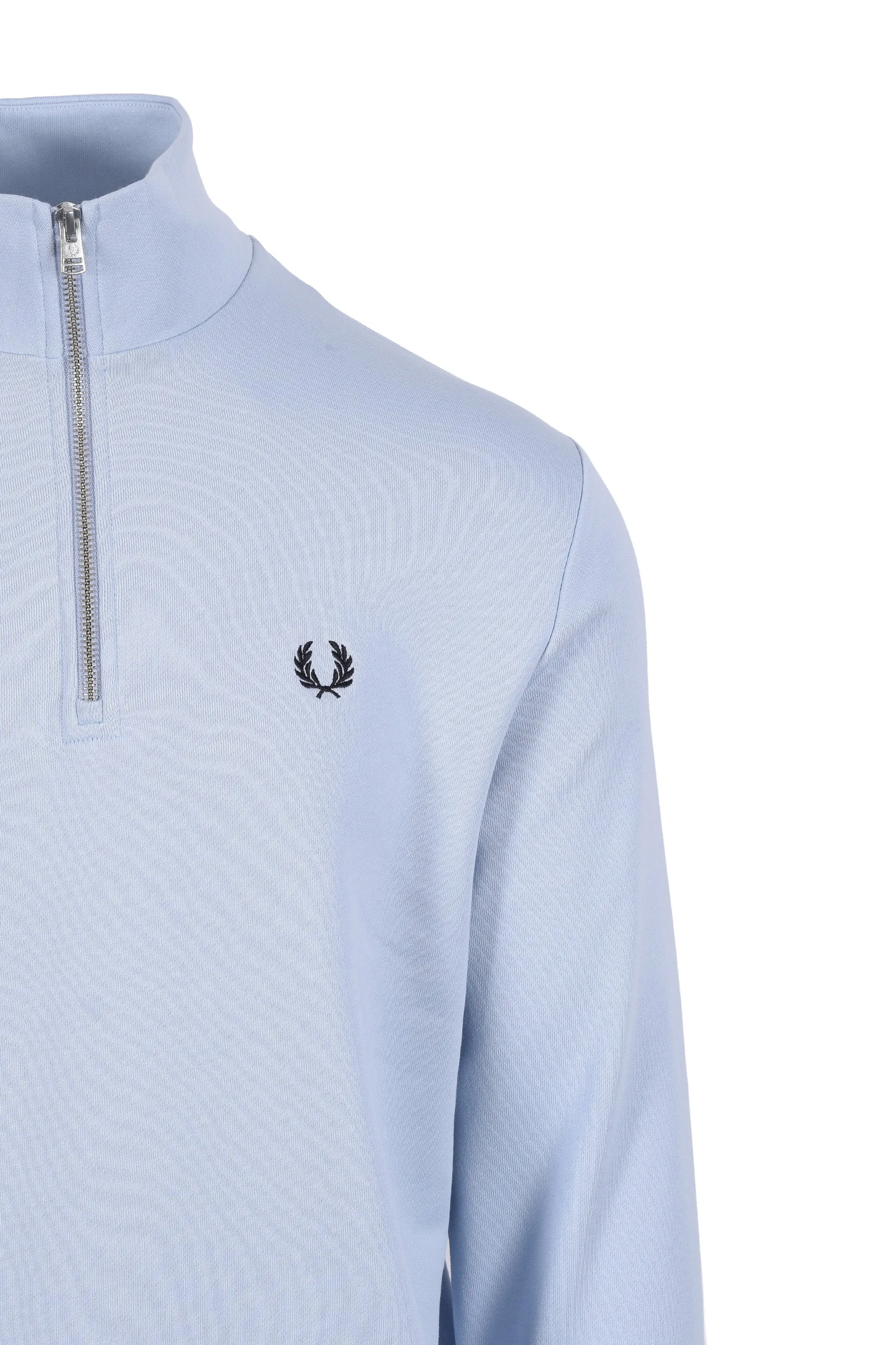 Fred Perry Half Zip Sweatshirt Light Smoke
