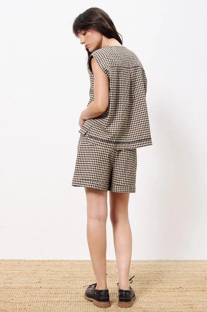 FRNCH Adama Gingham Vest