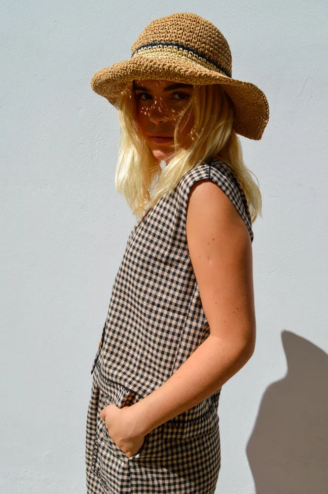 FRNCH Adama Gingham Vest