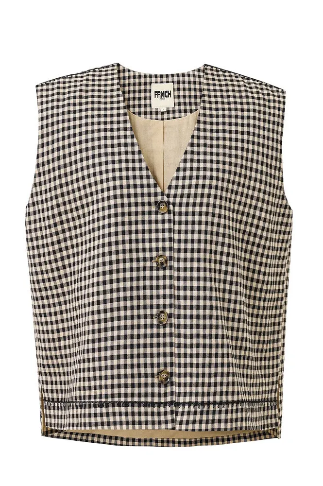 FRNCH Adama Gingham Vest