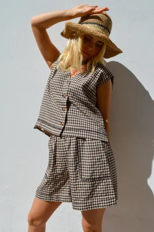 FRNCH Adama Gingham Vest