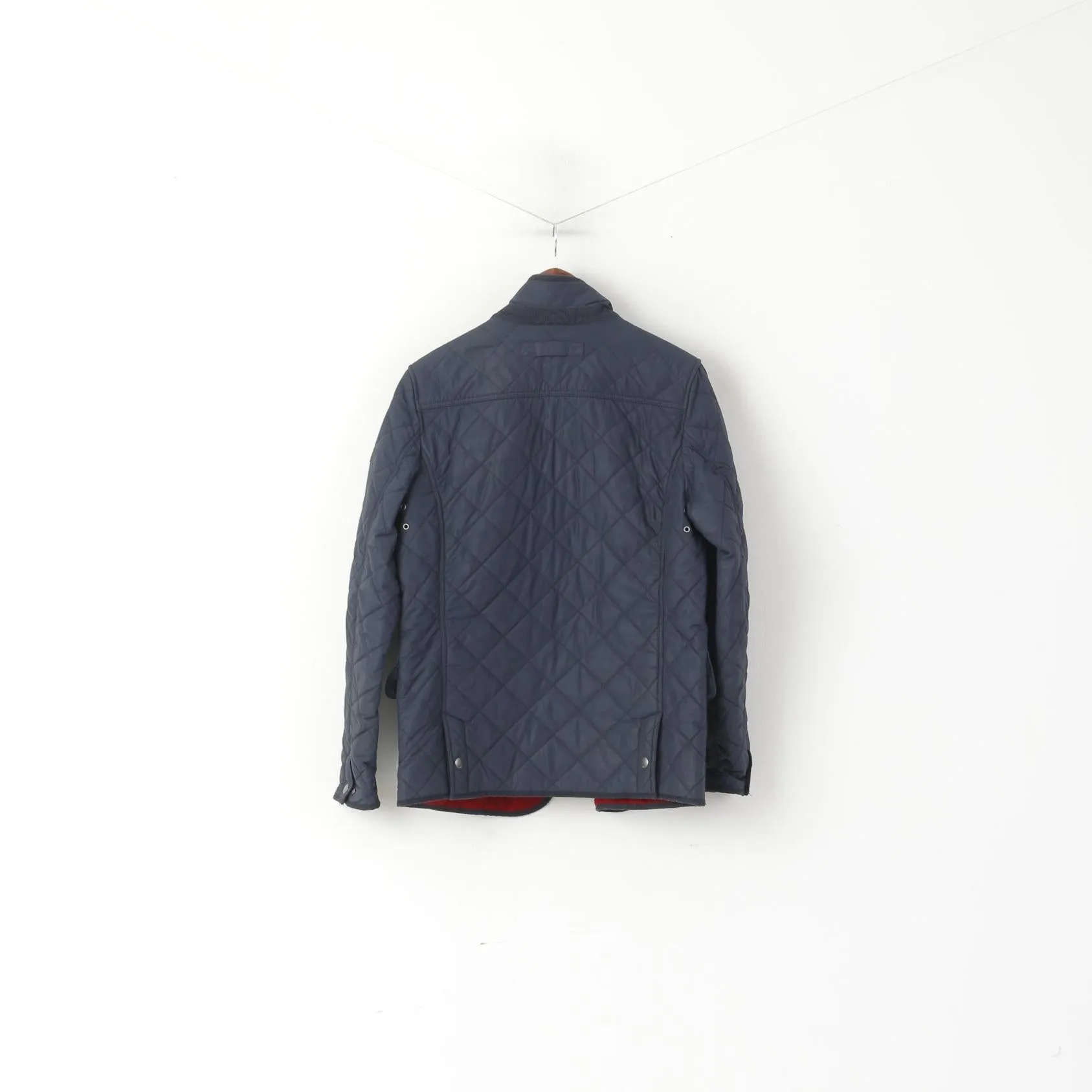 GANT The Cosy Duilter Men S Jacket Navy High Neck Quilted Snap Nylon Top