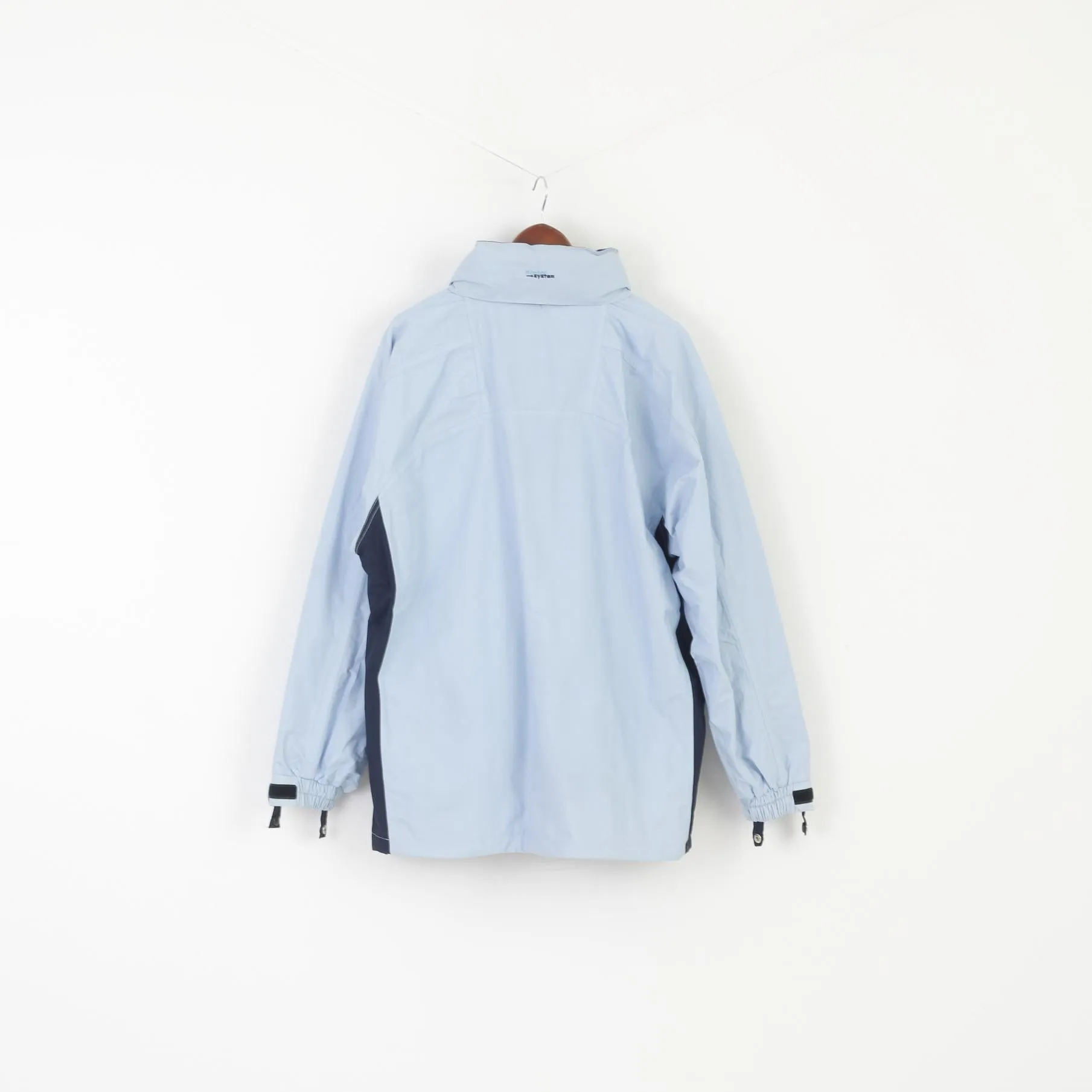 Gioni Feroti Outdoor wear Men L Jacket Blue Vintage Global System Hidden hood