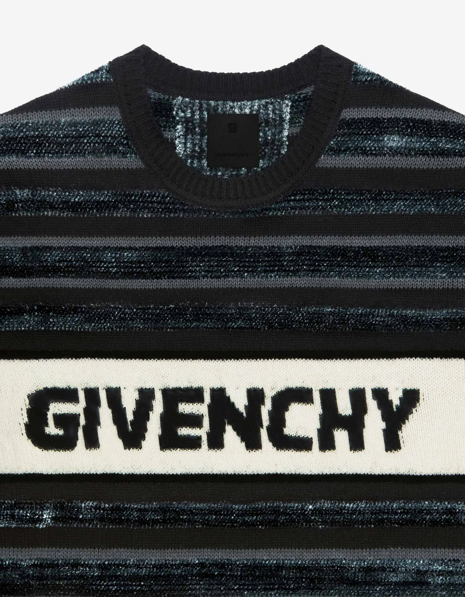 Givenchy Black Stripe Logo Sweater