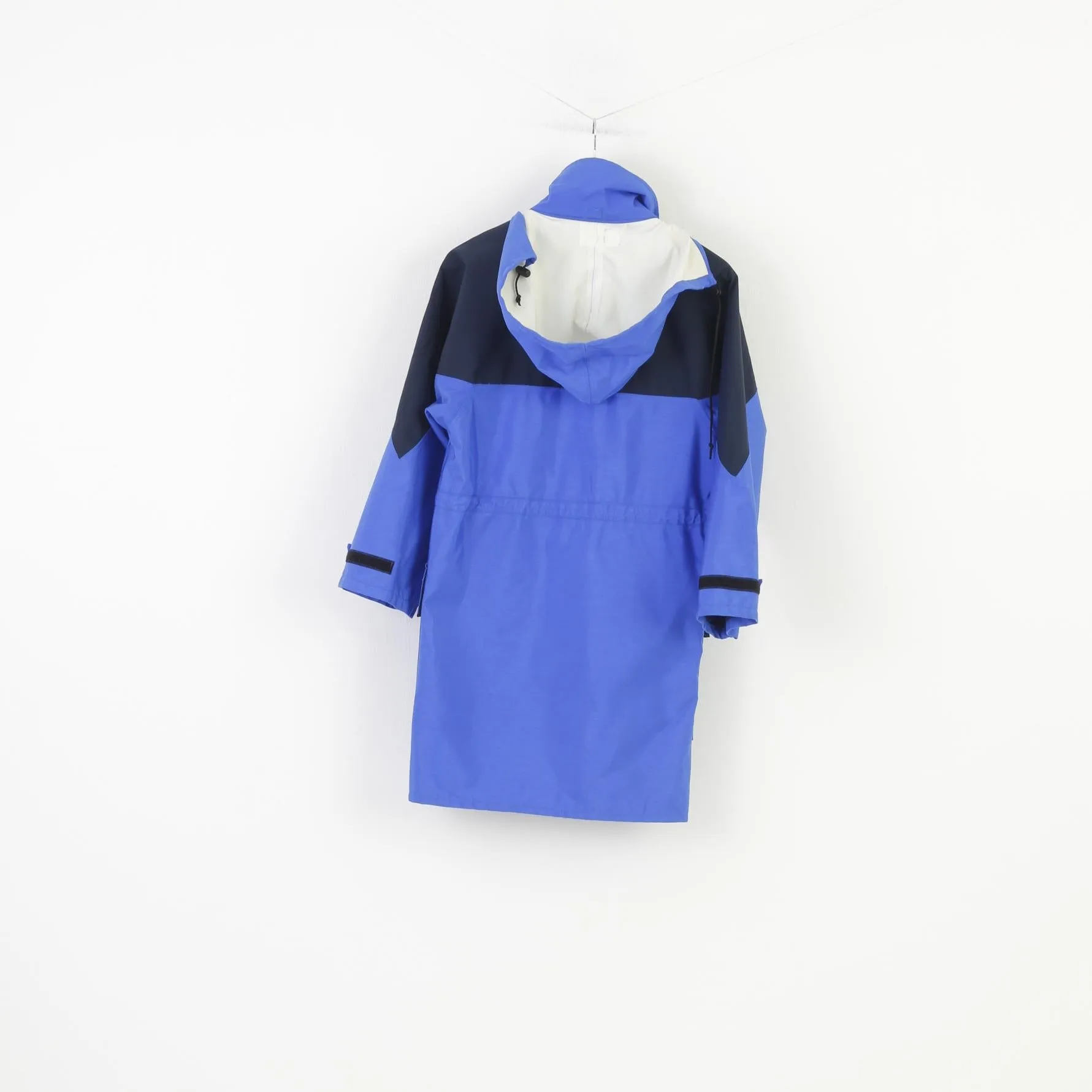 Gore-Tex Men XS Jacket Blue Full Zipper Hood Waterproof Pockets Vintage Top