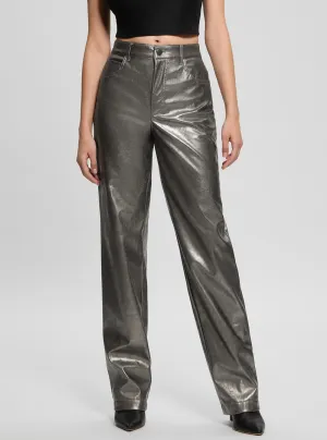 Grey Ambra Metallic Pants Guess