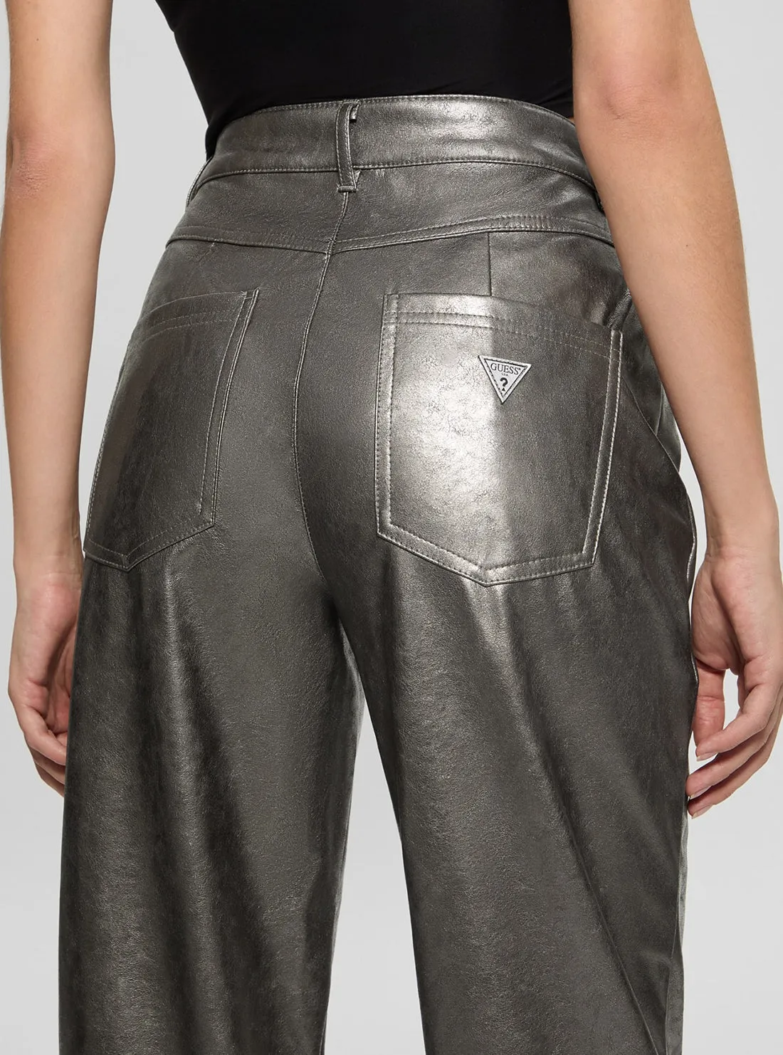 Grey Ambra Metallic Pants Guess
