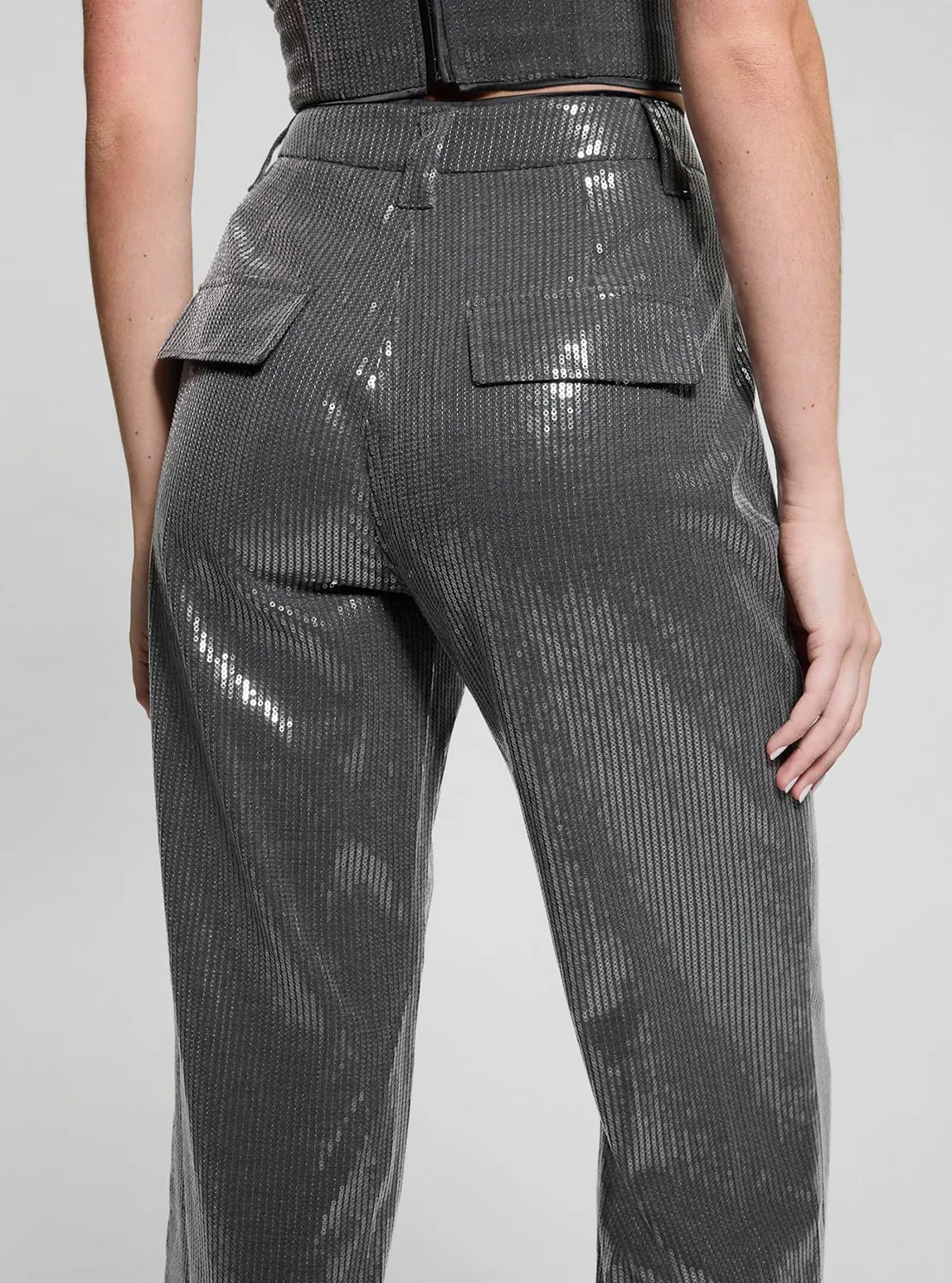 Grey Cassia Sequins Pants Guess
