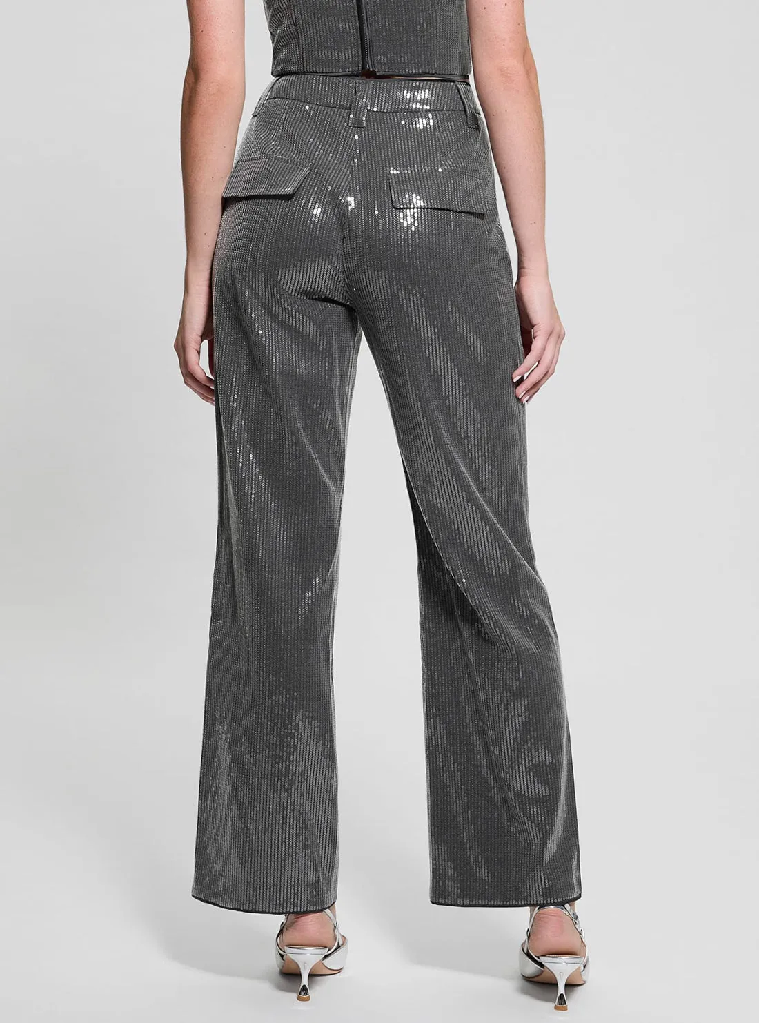 Grey Cassia Sequins Pants Guess