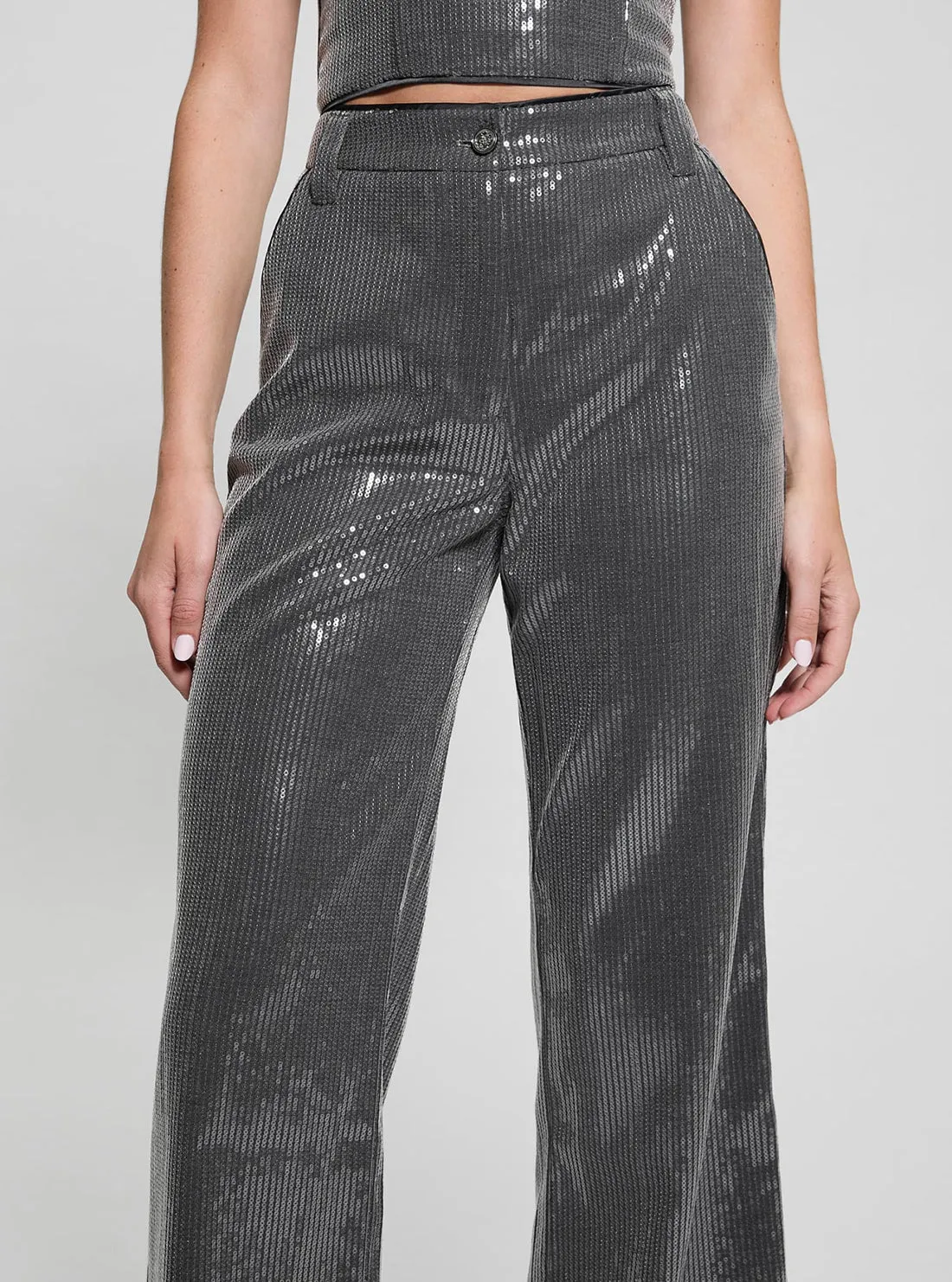 Grey Cassia Sequins Pants Guess