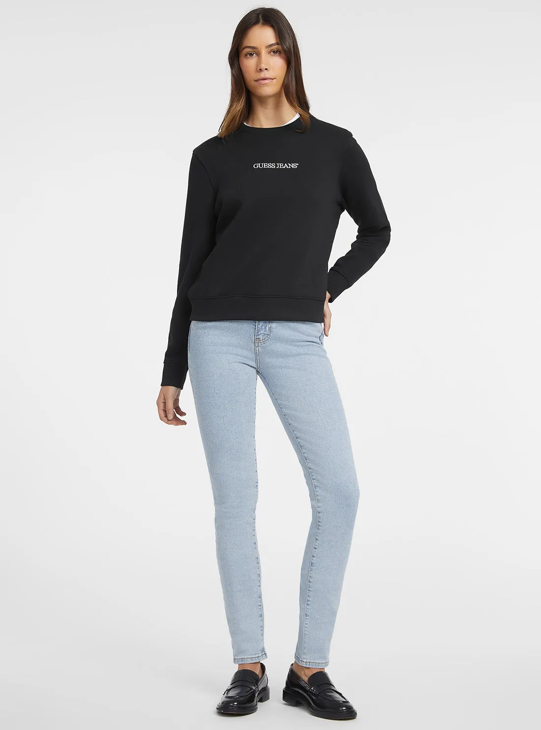Guess Jeans Black Logo Jumper Guess