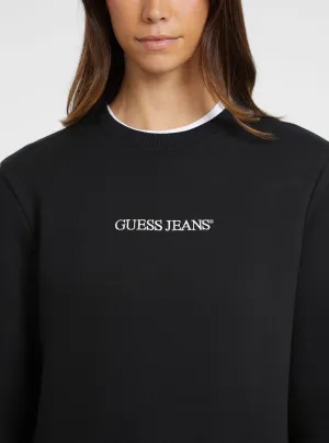 Guess Jeans Black Logo Jumper Guess
