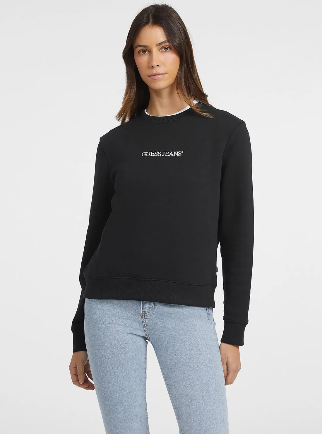 Guess Jeans Black Logo Jumper Guess