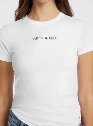GUESS Jeans White Short Sleeve Logo T-Shirt Guess