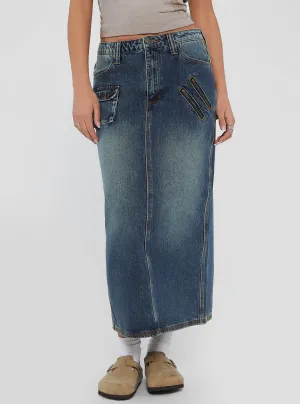 Guess Originals Blue Mid Cargo Skirt Guess