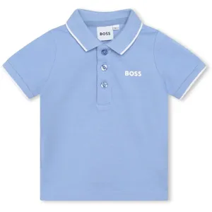 Hugo Boss Baby Short Sleeve Polo Pale Blue