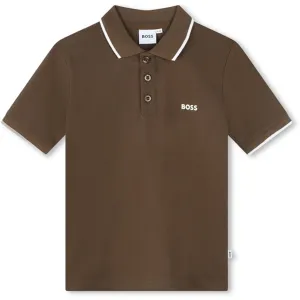 Hugo Boss Brown Polo Short Sleeved
