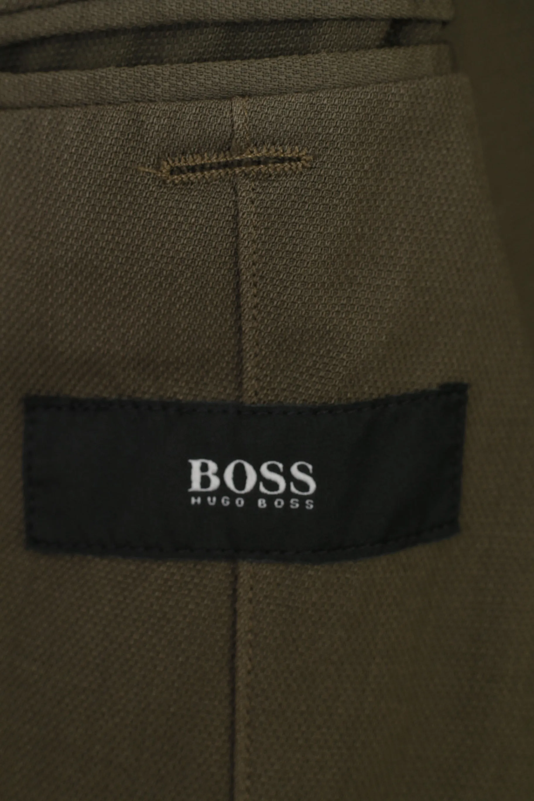 Hugo Boss Men 42 52 Blazer  Khaki Wool Super 110 Breasted Jacket Top