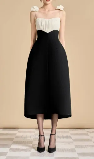 Hyacinth A-line Spaghetti Strap Polyester Midi Dress Gloria Lanvin