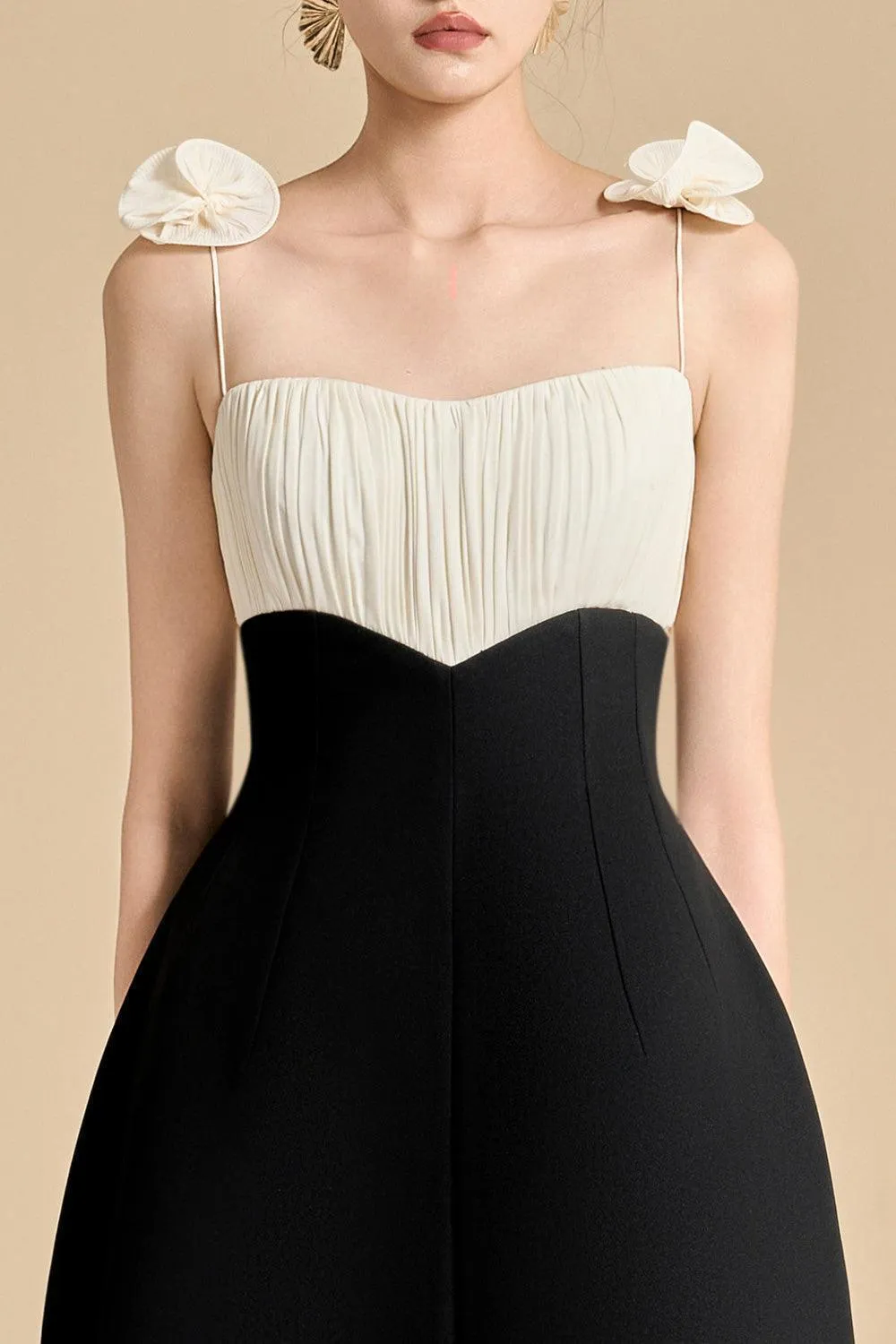Hyacinth A-line Spaghetti Strap Polyester Midi Dress Gloria Lanvin