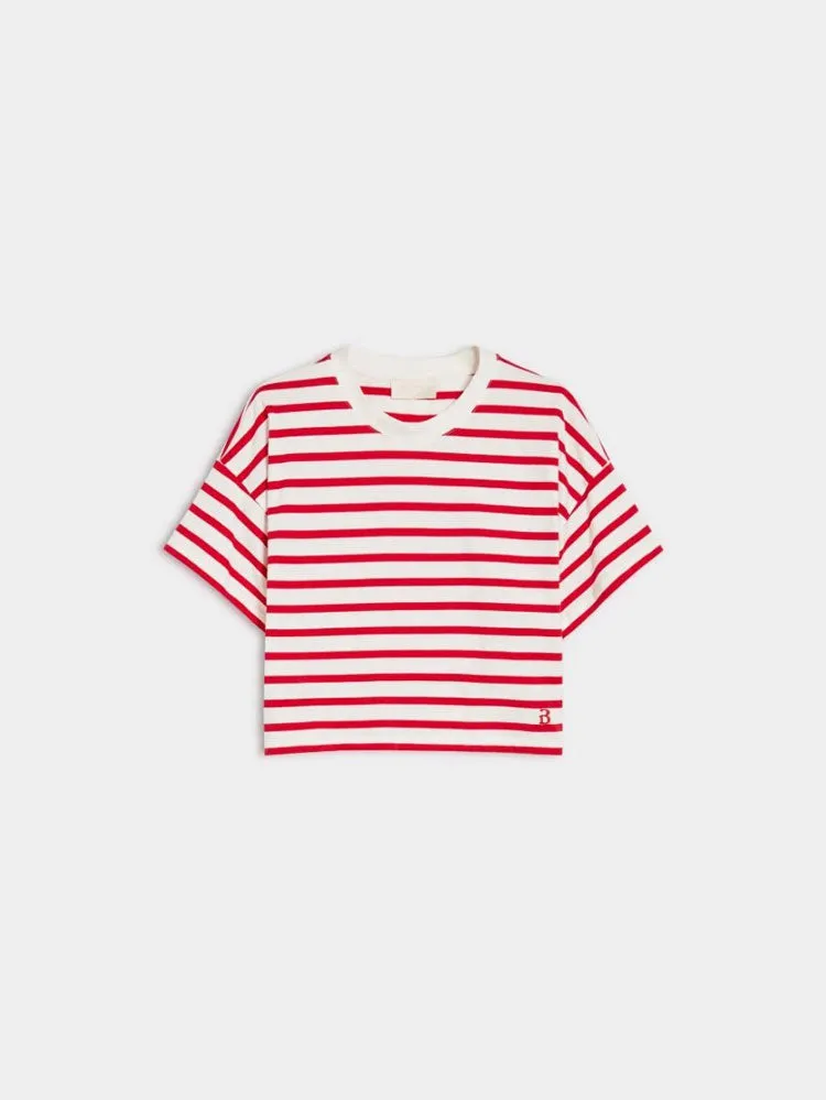 iBlues Avana T-Shirt Red Pinstripes