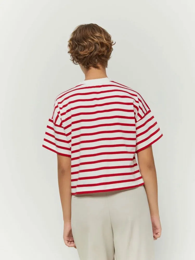 iBlues Avana T-Shirt Red Pinstripes