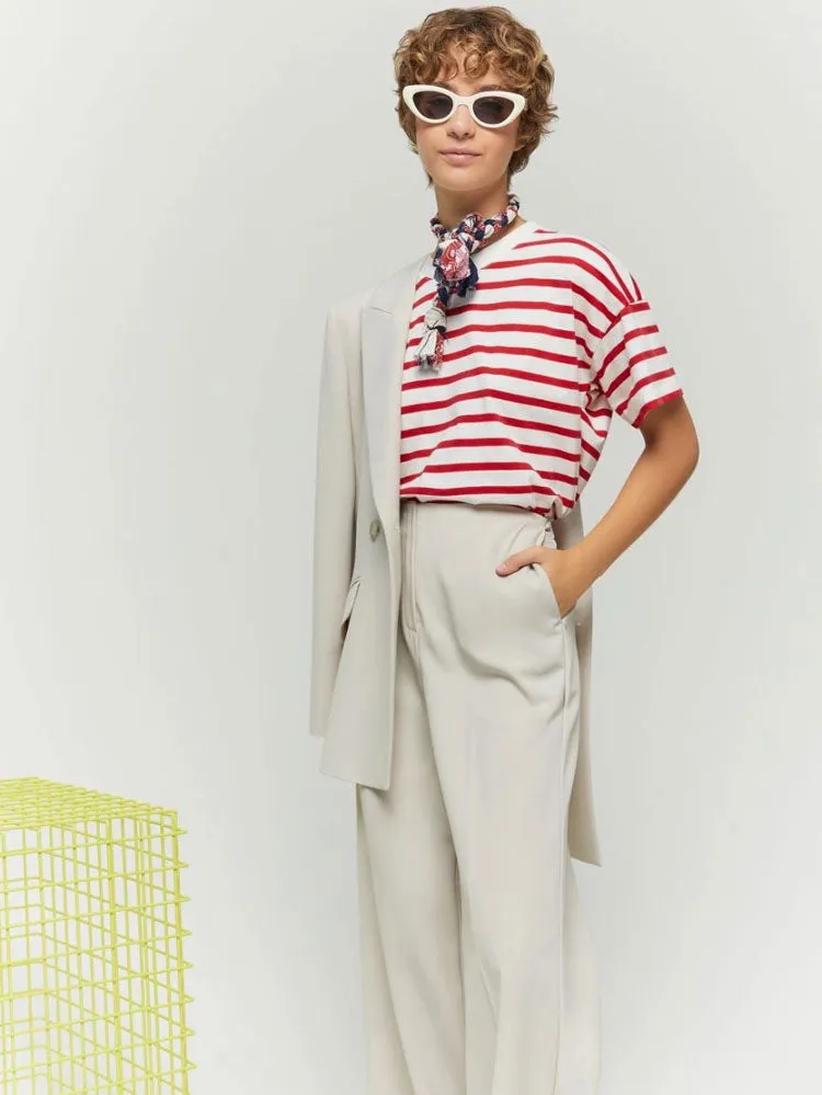 iBlues Avana T-Shirt Red Pinstripes