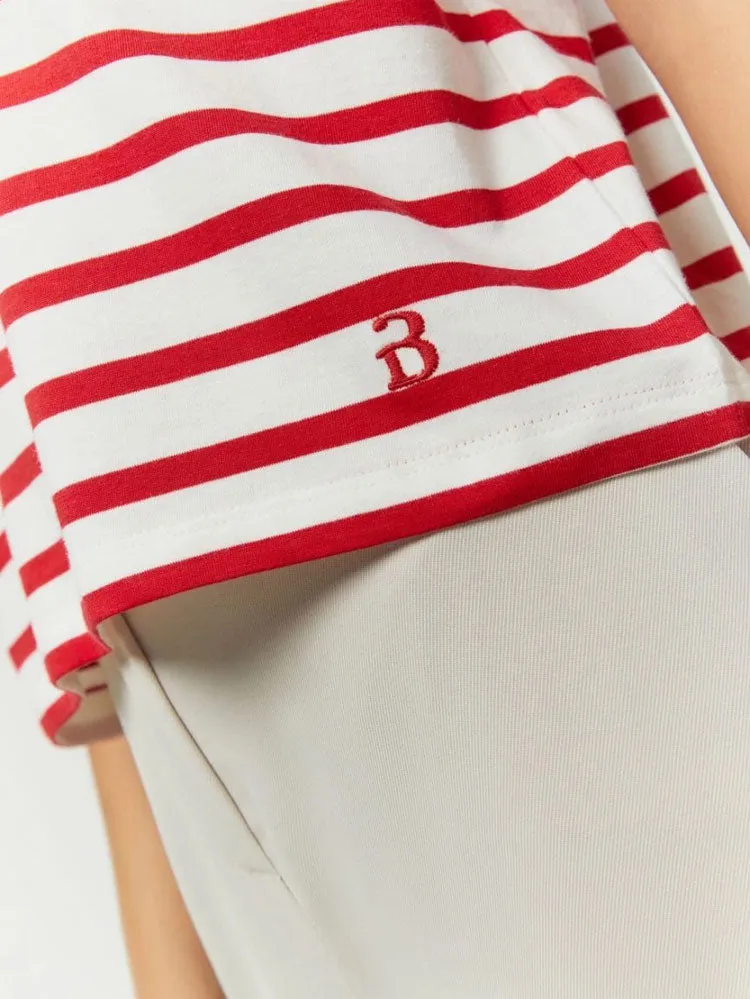 iBlues Avana T-Shirt Red Pinstripes