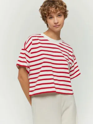 iBlues Avana T-Shirt Red Pinstripes