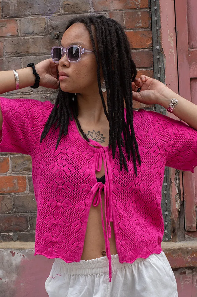 ICHI Arties Pink Knit Top