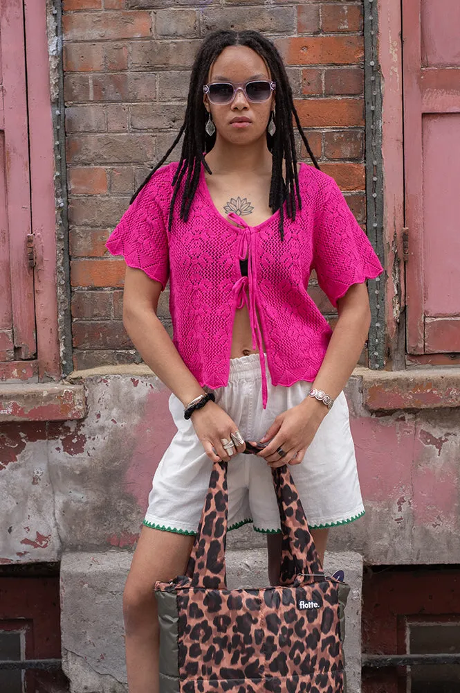 ICHI Arties Pink Knit Top