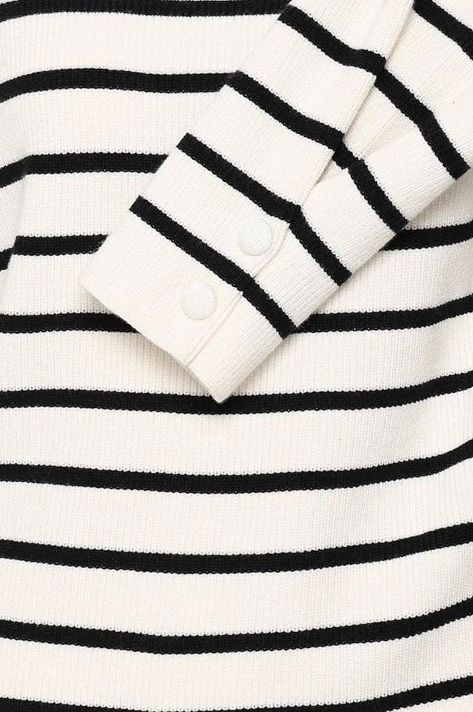 ICHI Boston Birch With Black Stripe Pullover