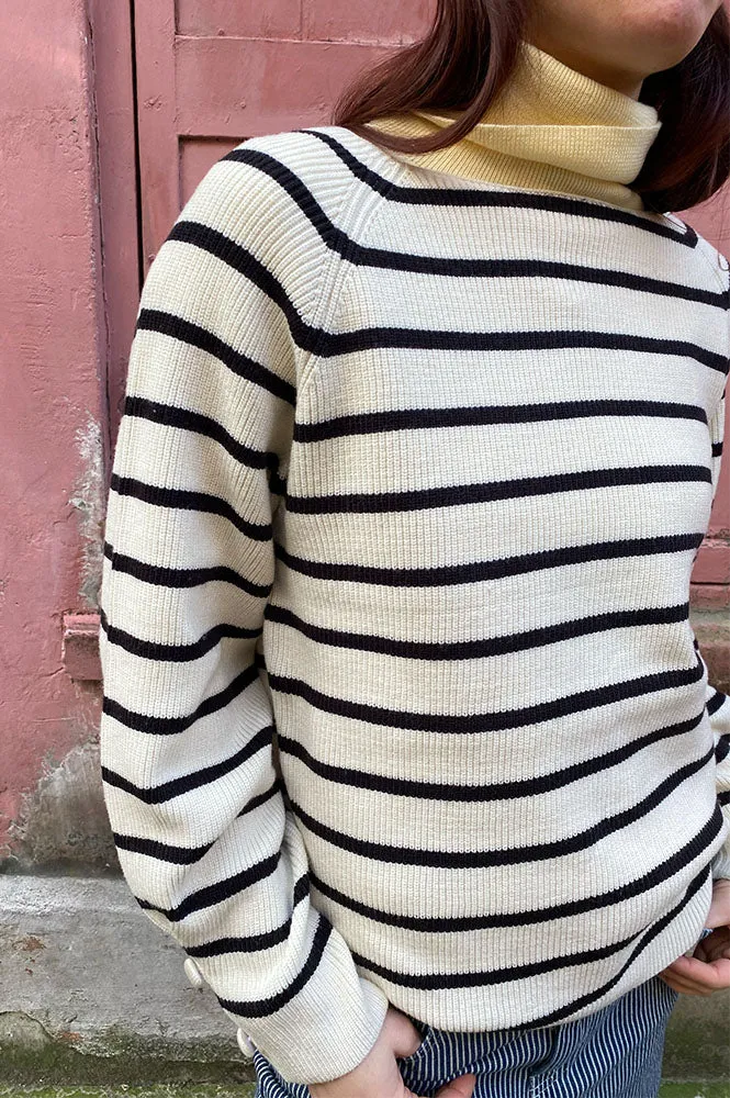 ICHI Boston Birch With Black Stripe Pullover