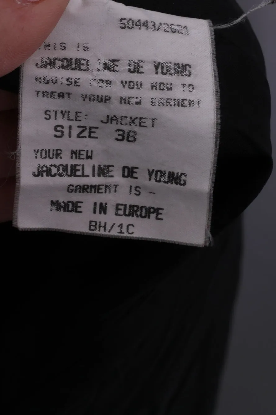 Jacqueline De Young Womens 38 Jacket Double Breasted Dark Grey