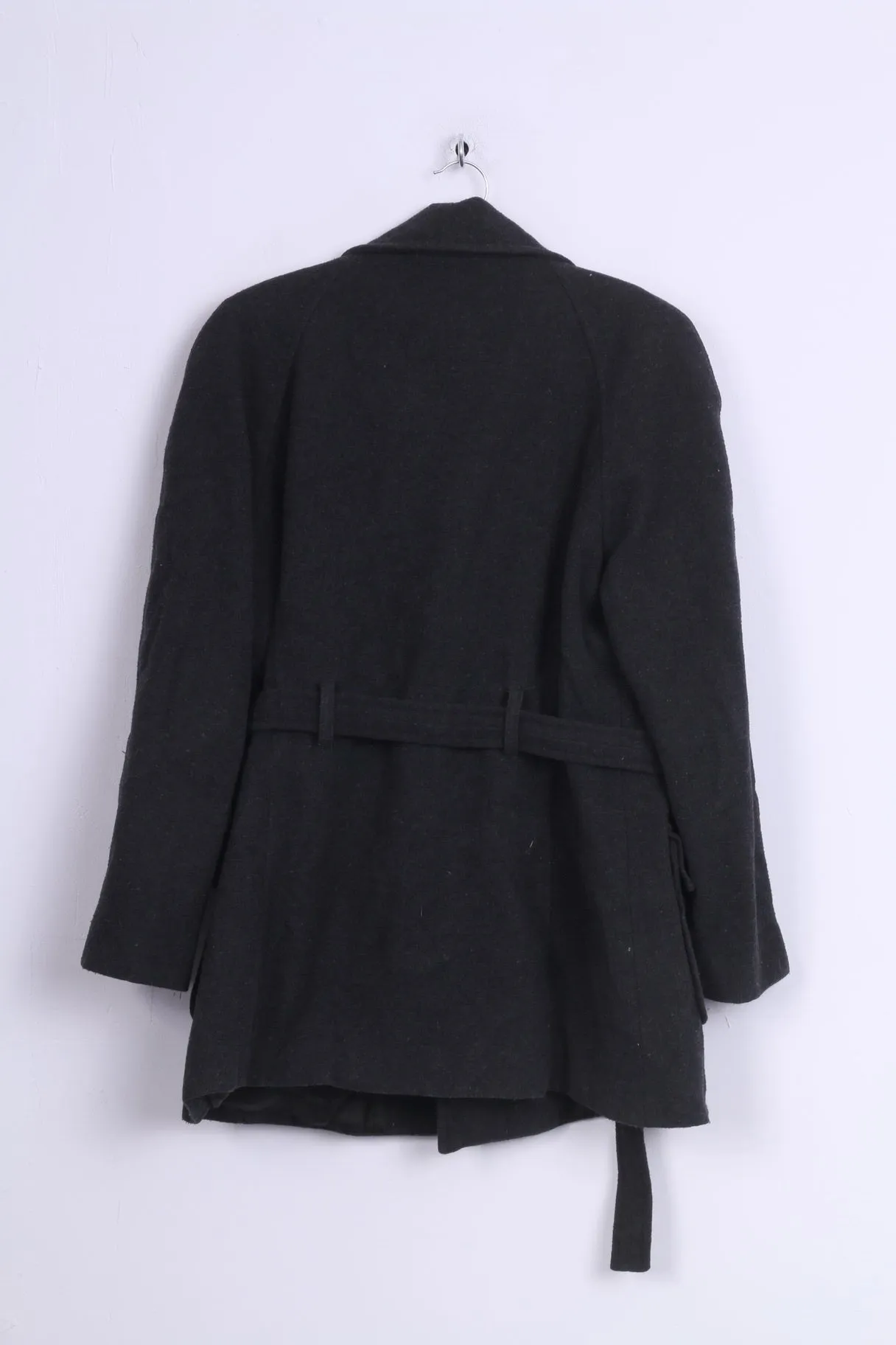 Jacqueline De Young Womens 38 Jacket Double Breasted Dark Grey