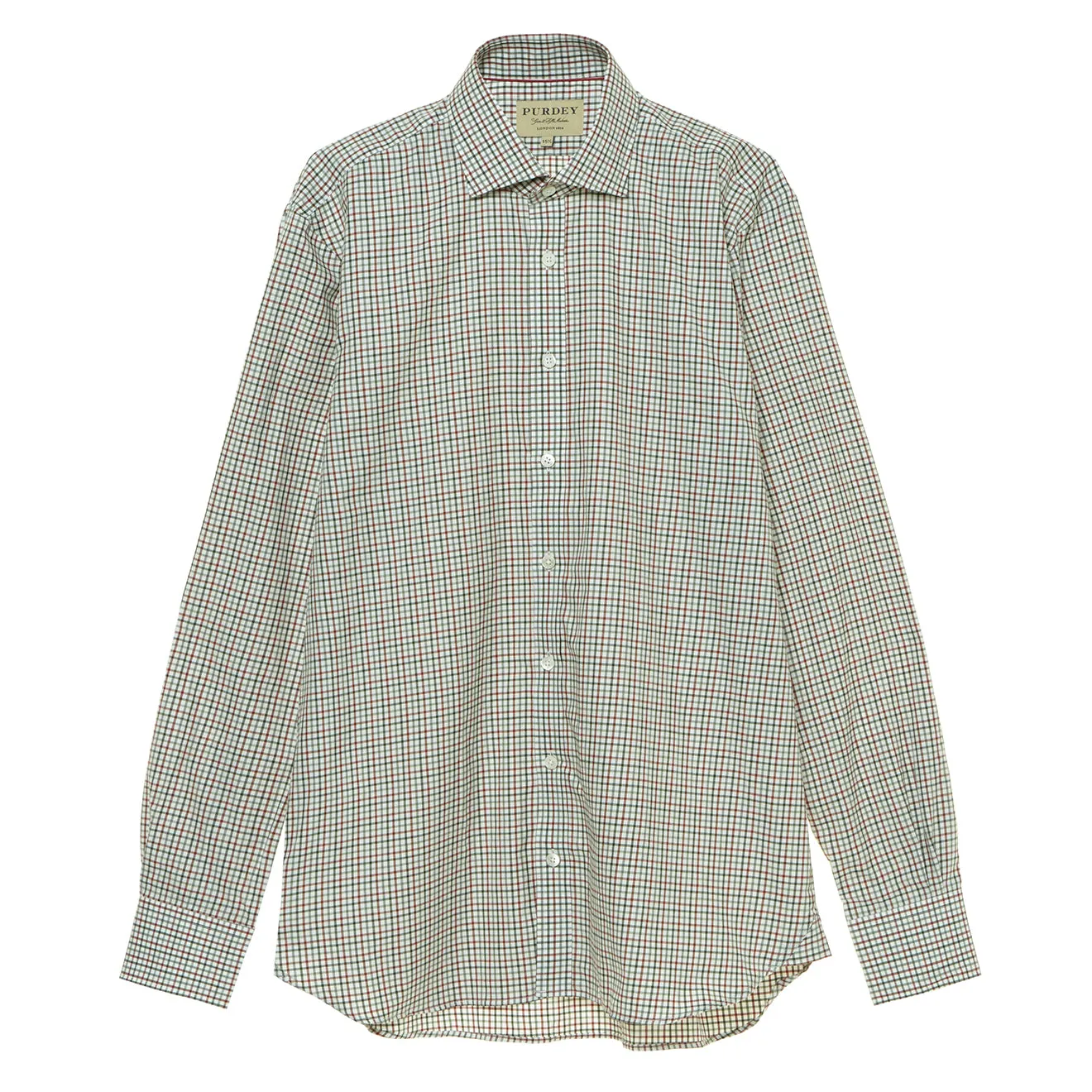 James Purdey McKenzie Check Shirt Sage Green