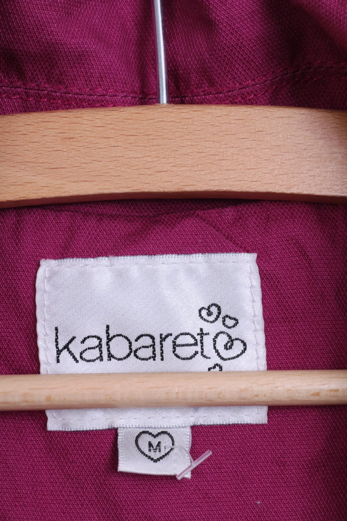 Kabaret Womens M Coat Double Breasted Amaranth