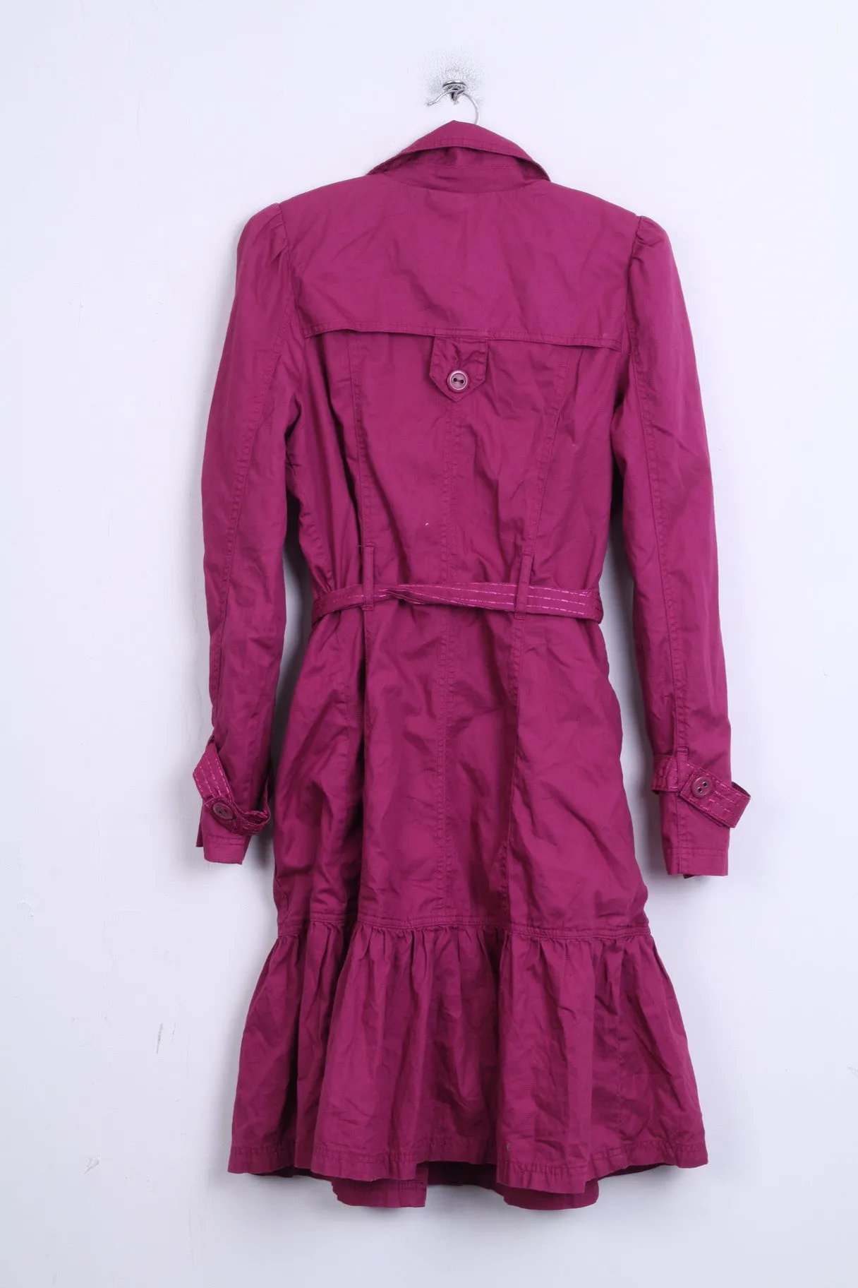 Kabaret Womens M Coat Double Breasted Amaranth