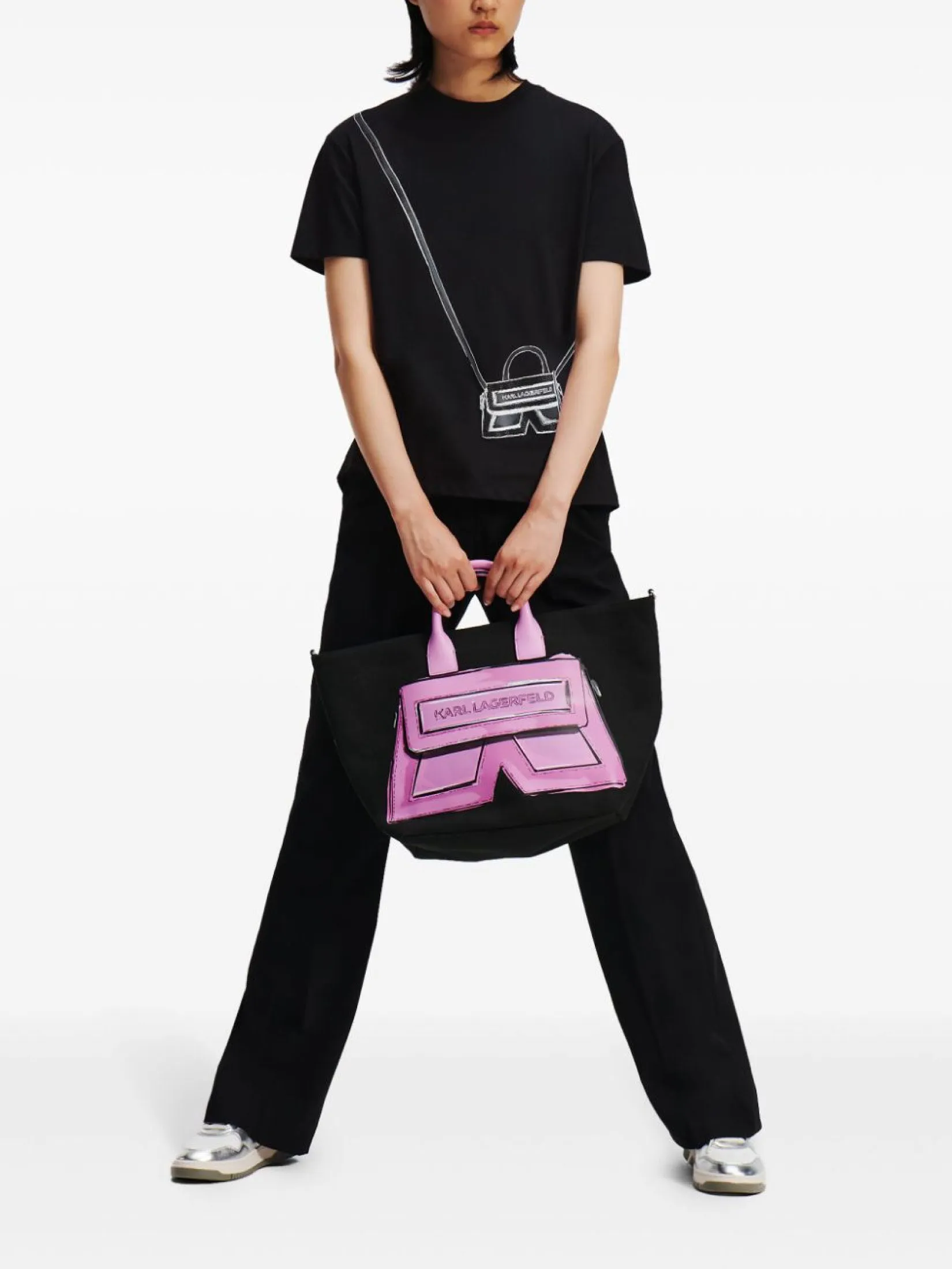 KARL K CROSS BAG T-SHIRT