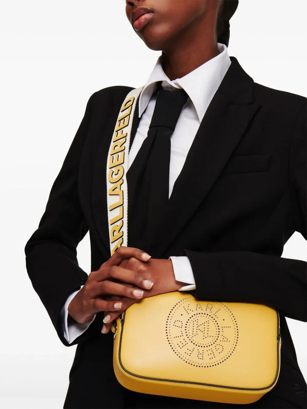 K/CIRCLE PERFORATED CROSSBODY BAG