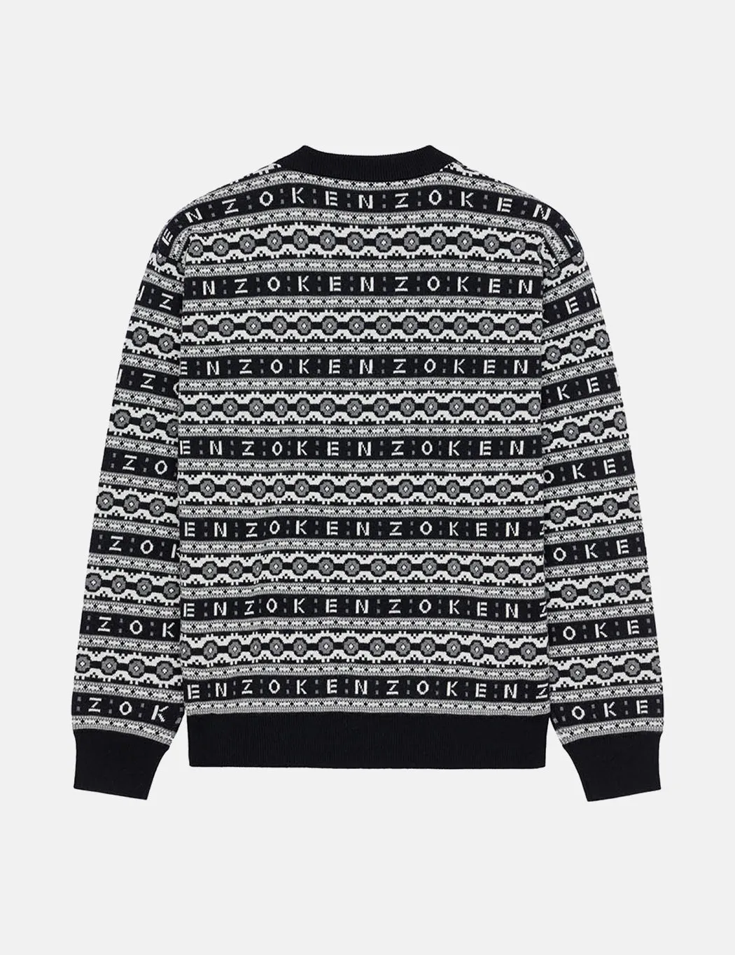 Kenzo Jacquard Regular Jumper (Merino Wool) - Black