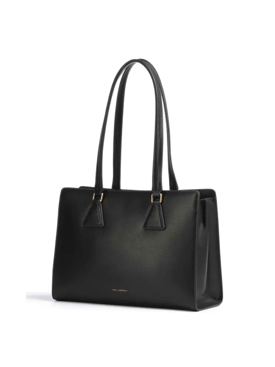 K/IKONIK LOCK LEATHER CROSSBODY BAG