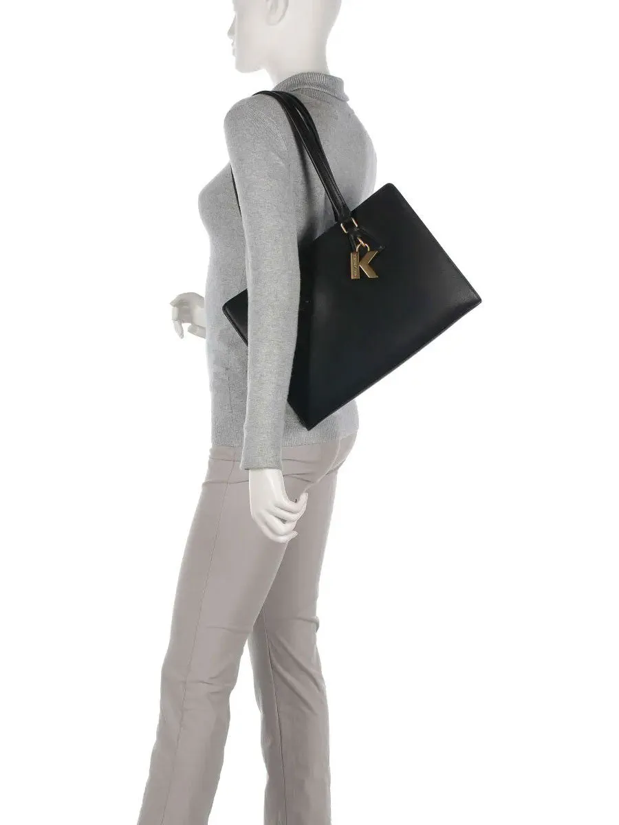 K/IKONIK LOCK LEATHER CROSSBODY BAG